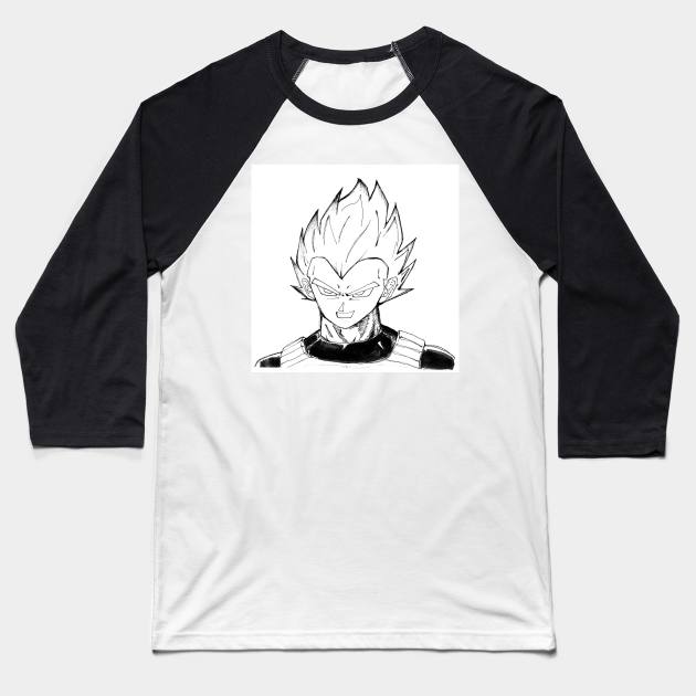 vegeta the prince of saiyans sketch Baseball T-Shirt by jorge_lebeau